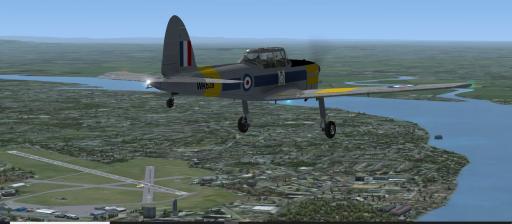 Barry Martin-Edwards - de Havilland DHC-1B Chipmunk O.U.A.S.  WK638 en route EGNL-EGCW passing Blackpool -EGNH