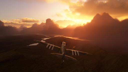 Sean Benning - Mk1a Spitfire in the Scottish Highlands at sunset