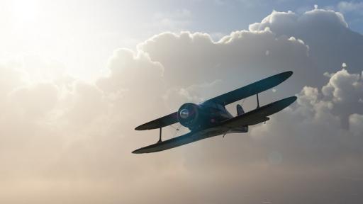 Sean Benning - Staggerwing climbing into the evening sky