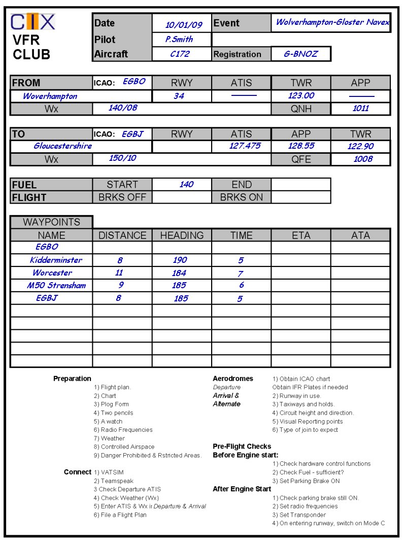 Pilot Log